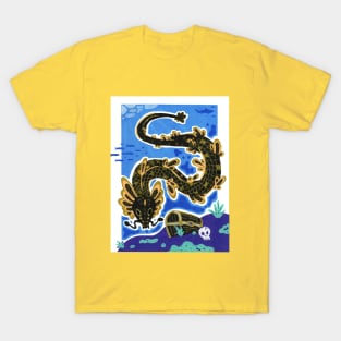 Sea Serpent Dragon Swimming in the Ocean T-Shirt